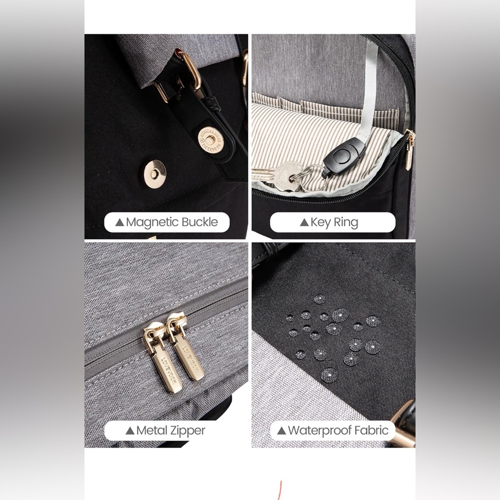 LOVEVOOK Travel Laptop Backpack • Anti-Theft • Waterproof • Carry-On Approved - Picture 5 of 8